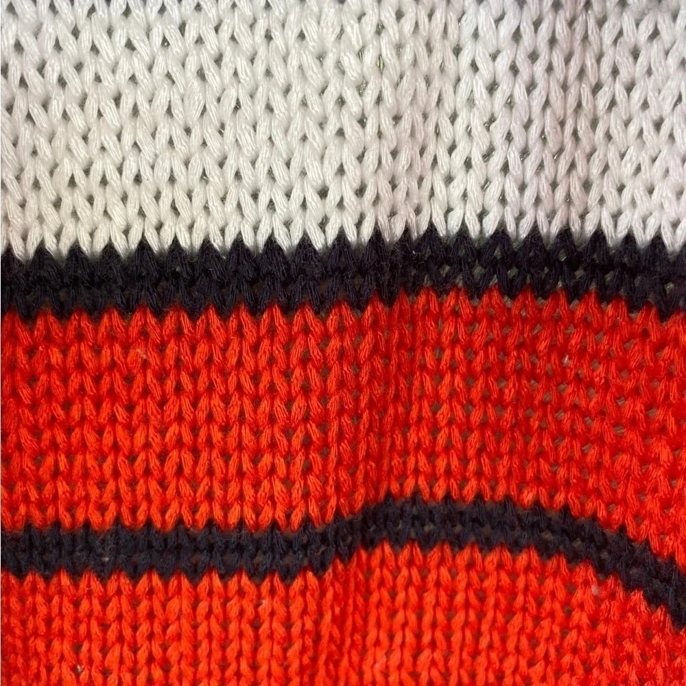 Lightweight knit red white Nautical Coastal Grandma old money Resortwear Sweater - Picture 8 of 11